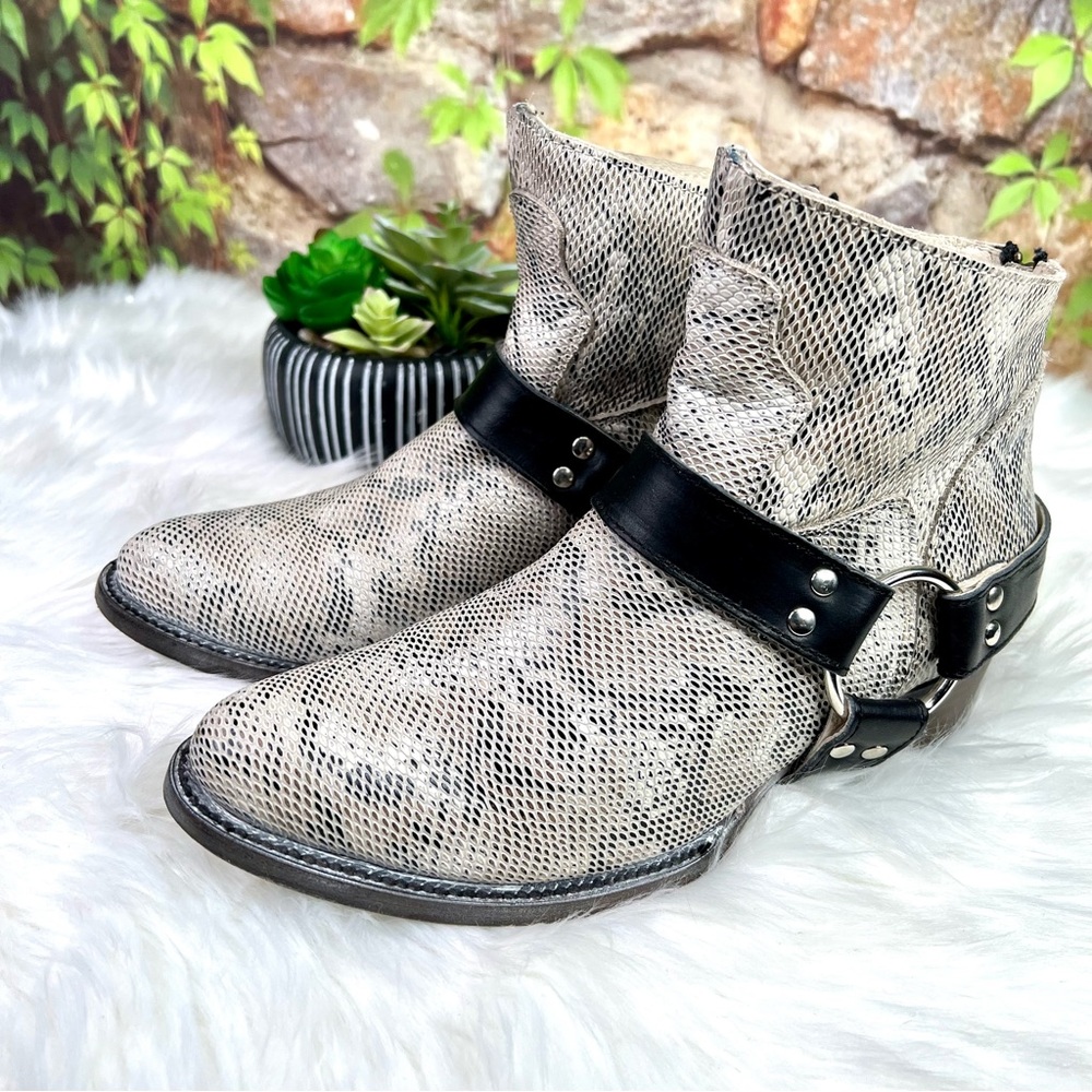 FREEBIRD Santiago Snake Leather Harness Boots, 7 - Picture 6 of 14